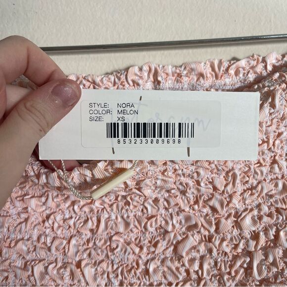 Petersyn x Revolve Nora Crinkle Mini Dress - Melon Stripe - Picture 4 of 5